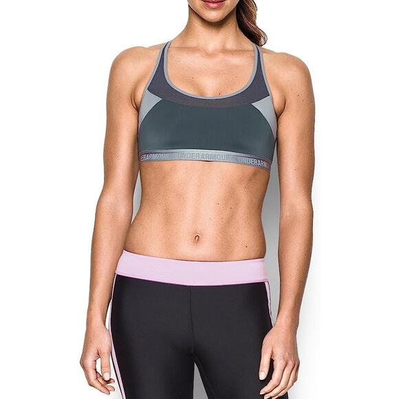 NWT Under Armour Women's UA Breathe Grey Sports Bra X-Small - Picture 1 of 2